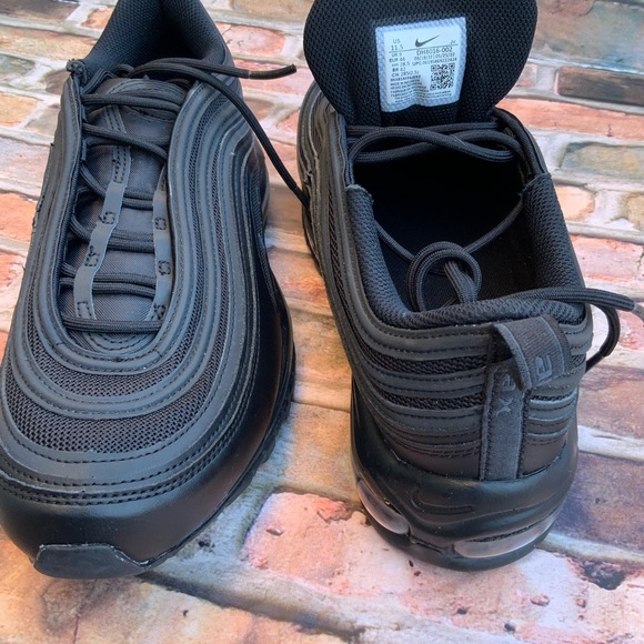 Nike Air Max 97 Sneaker in Black/Black/Dark Smoke Grey Size W11.5/M10 - Picture 4 of 8